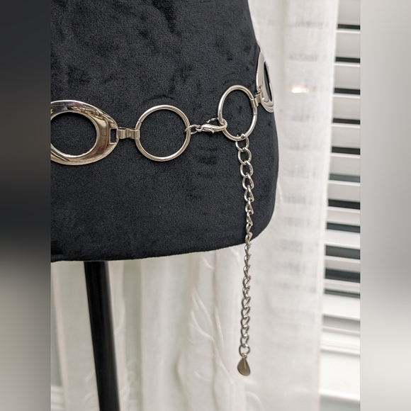 Polished Silver Tone Waist Belt, women's - Picture 3 of 7